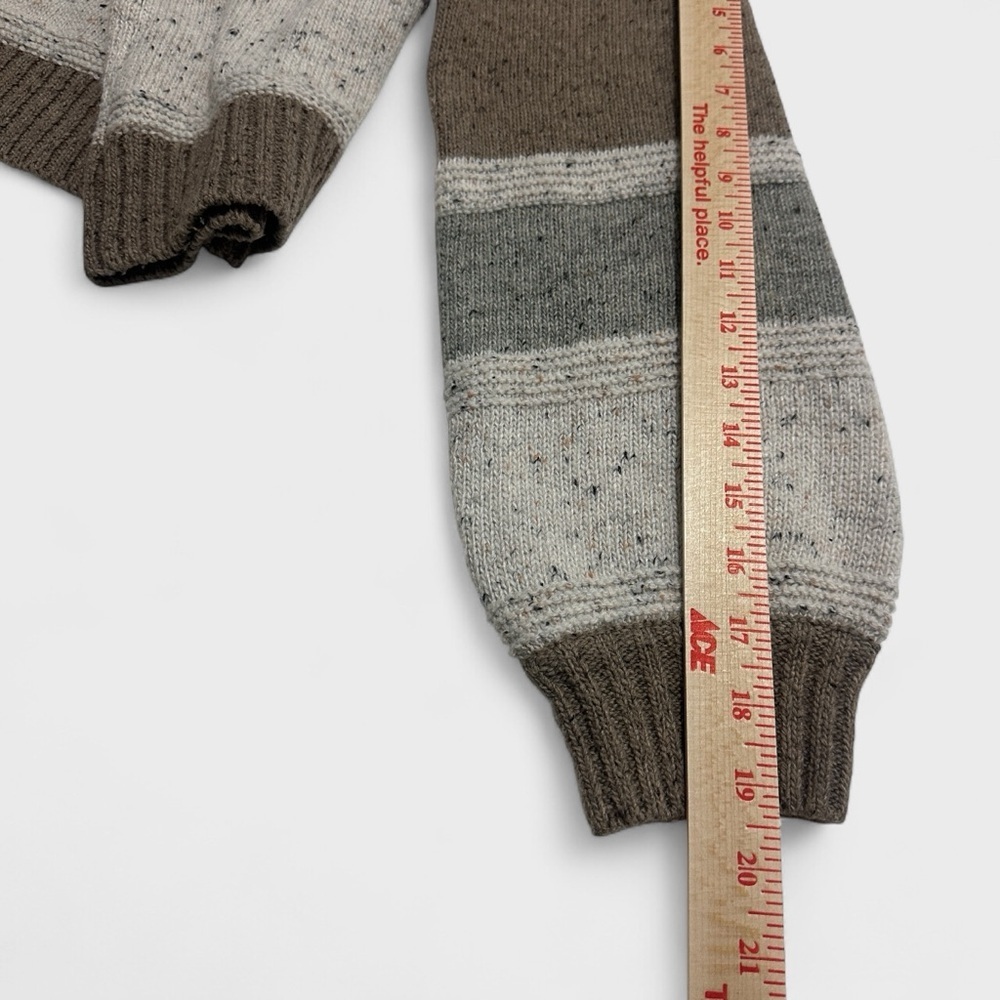 Lulus Women’s Sweater Small Brown Gray Multi Striped Balloon Sleeve Pullover - Picture 13 of 13